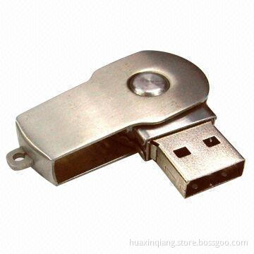 Swivel Metal Tool USB Flash Drive, 128MB-32GB Capacity, Plastic + Metal Housing